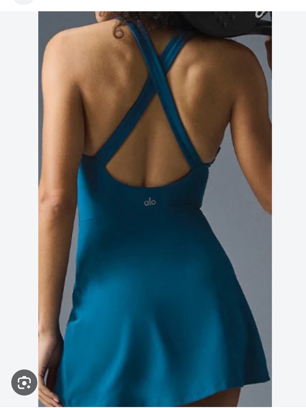 ALO Yoga backspin dress Eclipse Blue Backless Cross-Back Small
